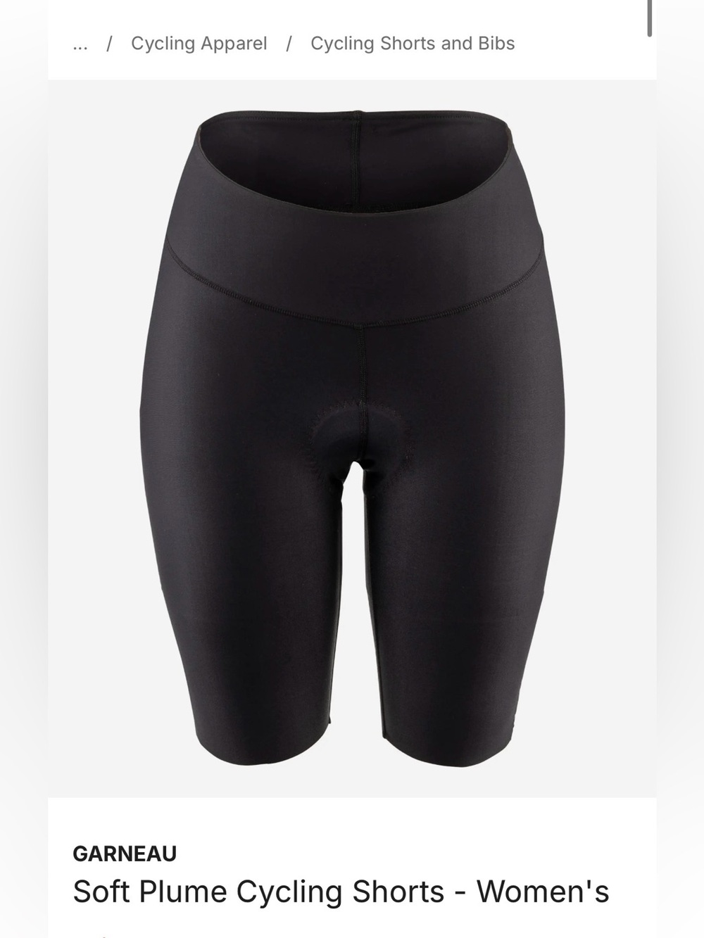 Garneau Soft Plume Cycling Shorts Women Small